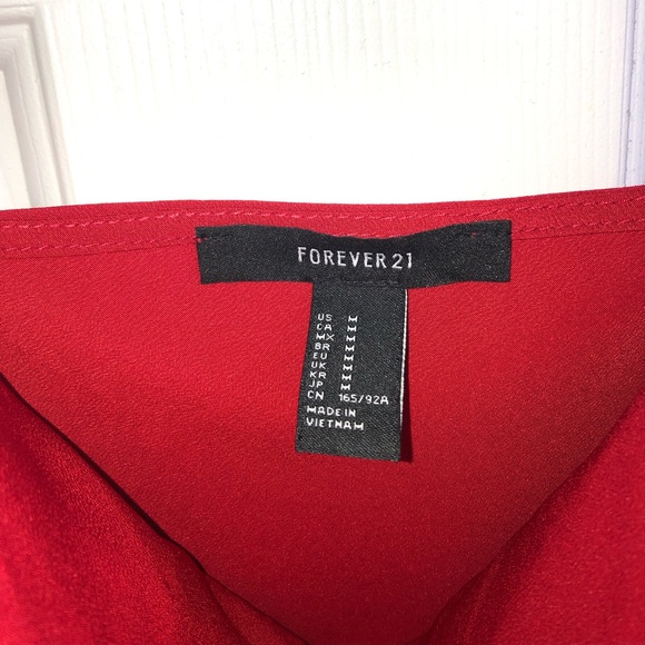 Red Cowl Neck Top - Picture 3 of 3